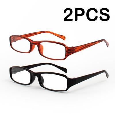 2PCS Classic Anti-Blue Light Reading Glasses Women Men Hyperopia Glasses Vintage Computer Glasses+1.0+1.5+2.0+2.5+3.0+3.5+4.0