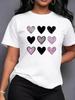 Unisexs T Shirts Crew Neck Heart Pattern Graphic Print Casual Daily Wear Breathable Casual Top Basic Top Aesthetic Clothes