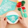 Self-Adhesive Silk Screen Stencil Reusable Mesh Transfer Printing Earring Clay