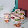 4Pcs 75ml  Baby Infant Glass Breast Milk Freezer Microwave Complementary Food Storage Containers Fruit Snack Box Kids