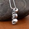 Vintage Design Skull Pendant Chain Punk Hip Hop Skeleton Necklace for Men Biker Amulet Stainless Steel Jewelry Gift