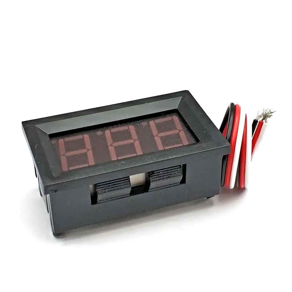 0.56" DC 0-100V Mini LED Display Digital Voltmeter Gauge Voltage Tester 3 Wires Volt Panel Meter Red/Blue/Green Not Adjustable