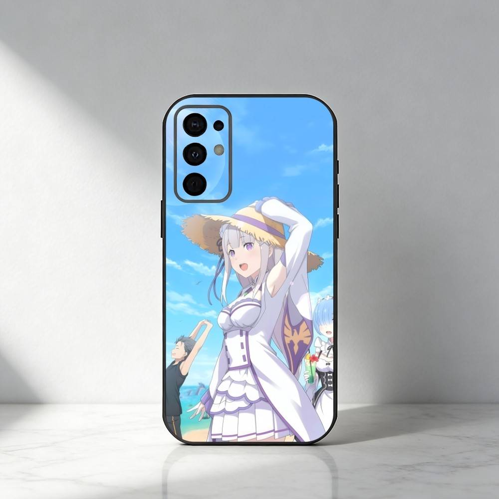 Чехол для телефона E-Emilia из RE-Zero для Samsung S25, S24, S21, S22, S23, S20, Ultra, S26, Plus, Fe, Note, 5G Черный