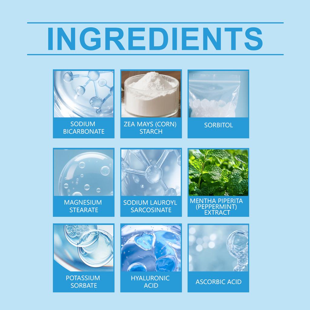 The Refreshing Whitening Tooth Powder Deeply Cleans Teeth, Cares For Fresh Breath, And Provides Daily Oral Hygiene. It Is Gentle And Non-irritating.