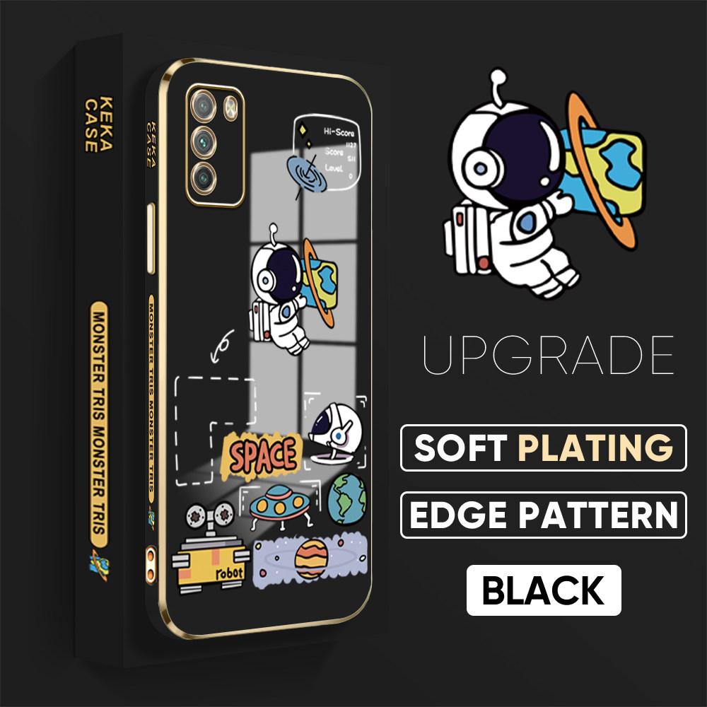 Colorful Printing Patterns Square Edge Pattern Casing Plated Phone Shell Luxury Plating Soft Phone Case for Huawei Honor Xiaomi Redmi