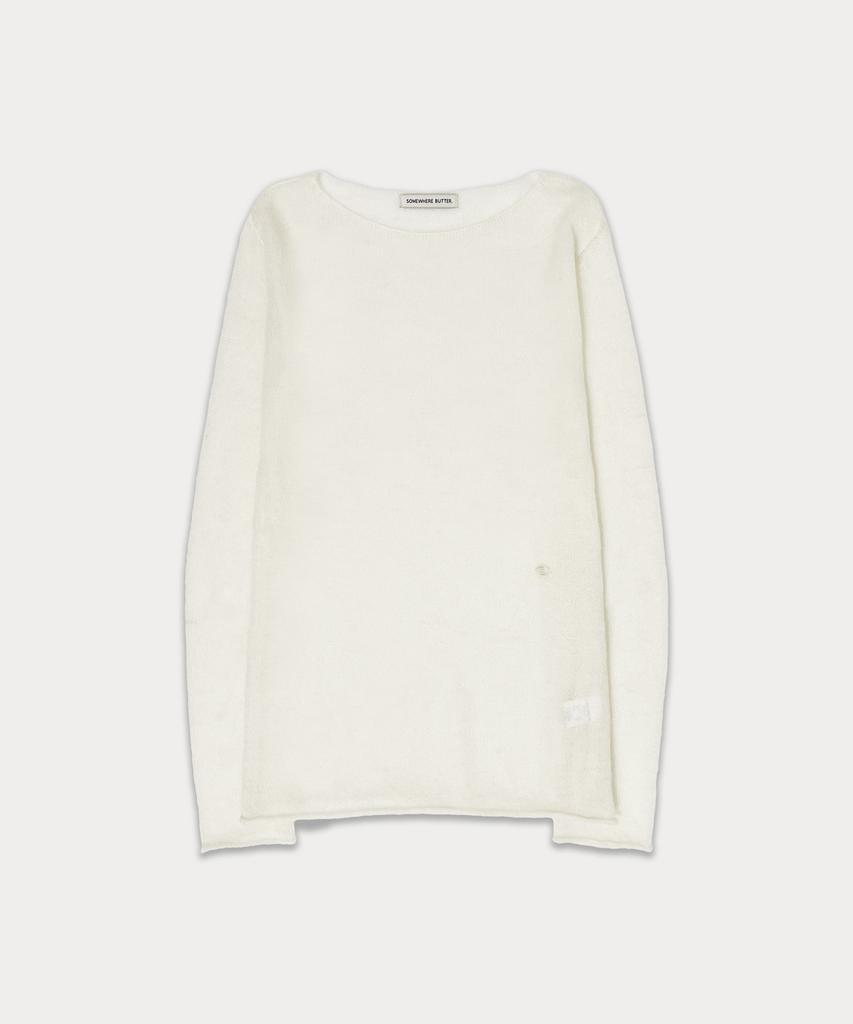 Sseomweeobeoteo See-Through Long Sleeve Knit - Ivory