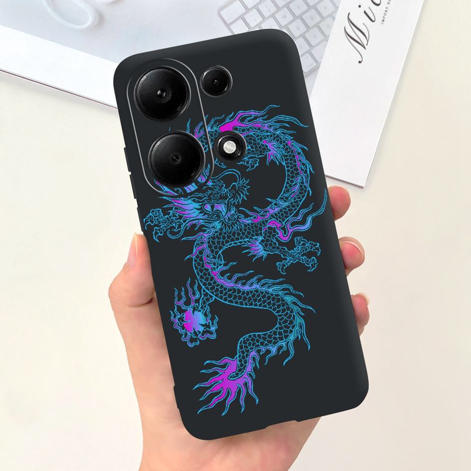 For Xiaomi Redmi Note 13 Pro 4G 2024 Case Cute Love Heart Cactus Soft Matte TPU Cover For Xiaomi Poco M6 Pro 4G Note13 Pro Coque