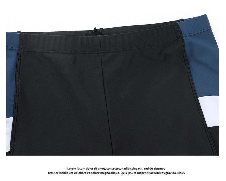 2026 Men's Trendy Mid-Length Pure Black Swim Trunks, Customizable