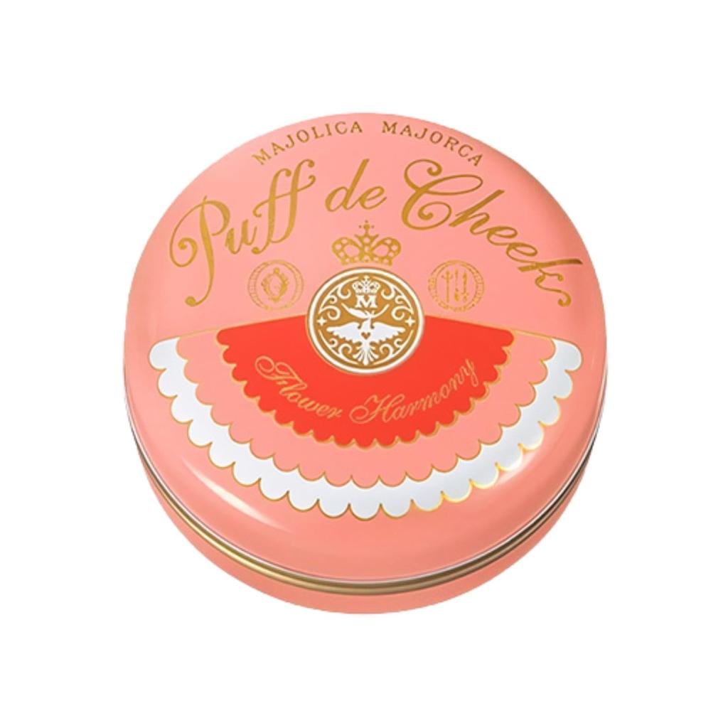 MAJOLICA MAJORCA Puff de Cheek RD303 Mandarin Mix Cheek Natural Bright Shiseido (Flower Harmony) 5.8g Fragrance-Free Puff, Blending, Finish,