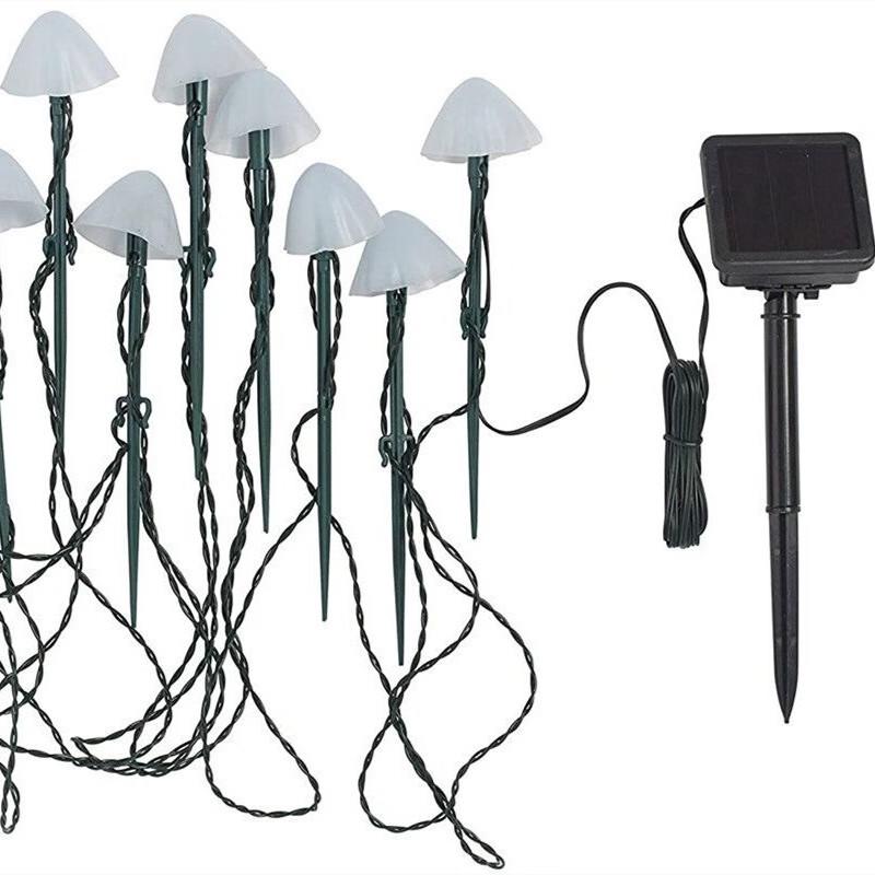 Solar Mushroom String Lights