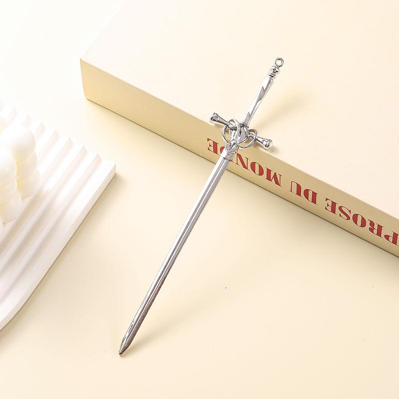 DIY Creative Sword Hair Stick Hairpins Headwear Chinese Style Sword Hair Fork Buns Punk Hairpin Women Trendy Hair Accessories