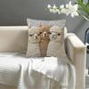 Alpaca Pillow Cover Imitation Embroidery Alpaca Pattern Pillowcase Rustic Throw Pillow Cover for Sofa Couch Bedroom Living Room Car Decor
