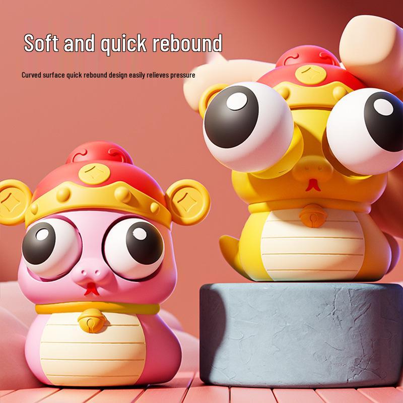 2025 Year of the Snake Cute Googly-Eyed Stress Relief Squeeze Toy