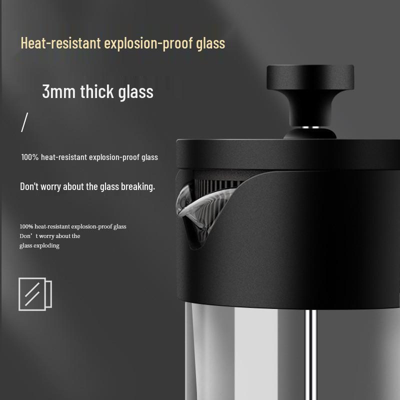 French Press Coffee & Tea Maker with Integrated Filter - Set of 7