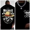 One Piece Japanese Anime Unisexs Tshirt Monkey D Luffy Summer Cotton Boy Childrens Parentchild Clothing Harajuku Short Sleeve