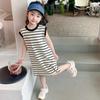 Baby Girl Sleeveless Dress Kids Striped Dress Summer Children's Dress