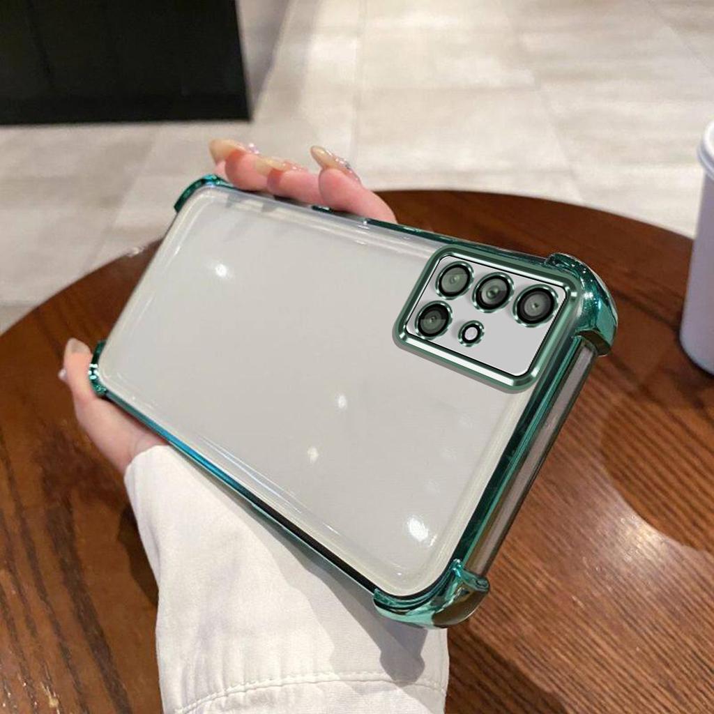 Case for Samsung Galaxy A71 4G,A51 4G Electroplated Color Border Clear Phone Casing Cover