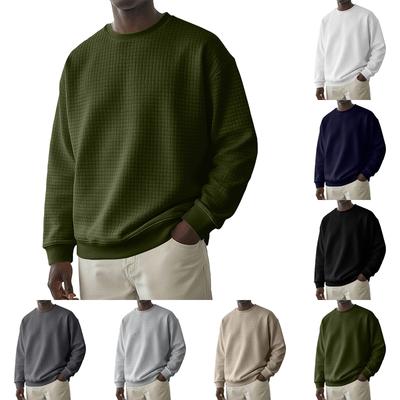 Herren Casual Locker Langärmlig Rundhals Sweatshirt