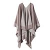European and American Women 's Fashion Shawl Solid Color Pashmina Reversible Cape Autumn Winter Warm Cloak Large Simple Wraps