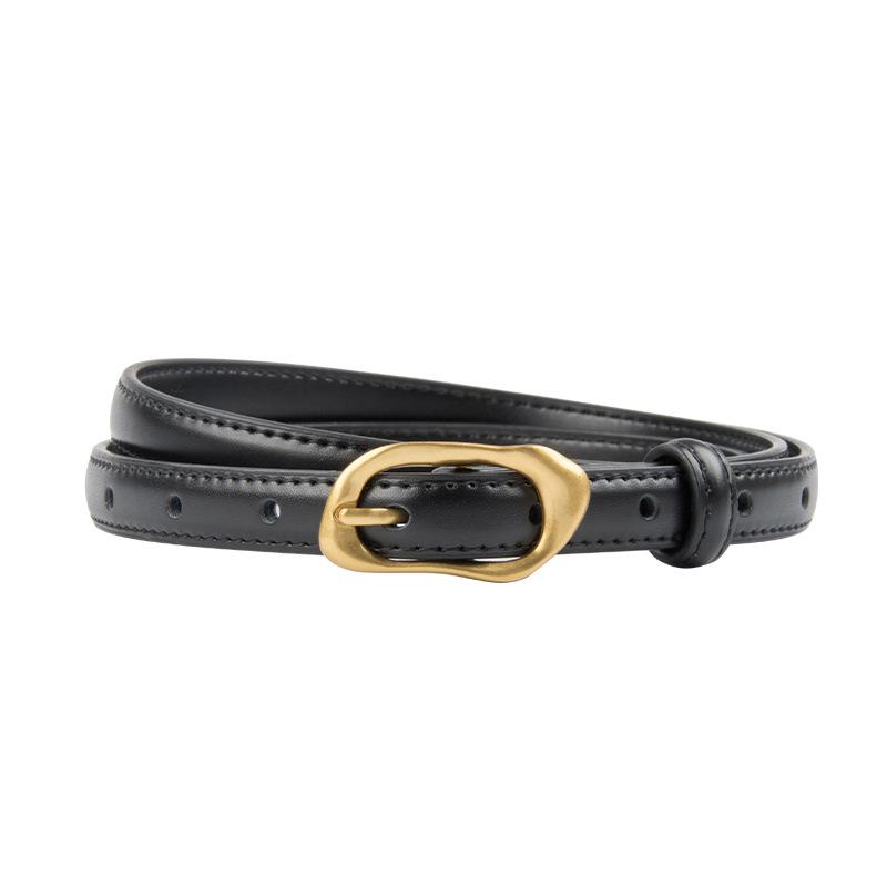 Genuine Leather Women's Thin Belt Cowhide Jeans Skirt Casual Pants Belt Belt Wide Waist Seal