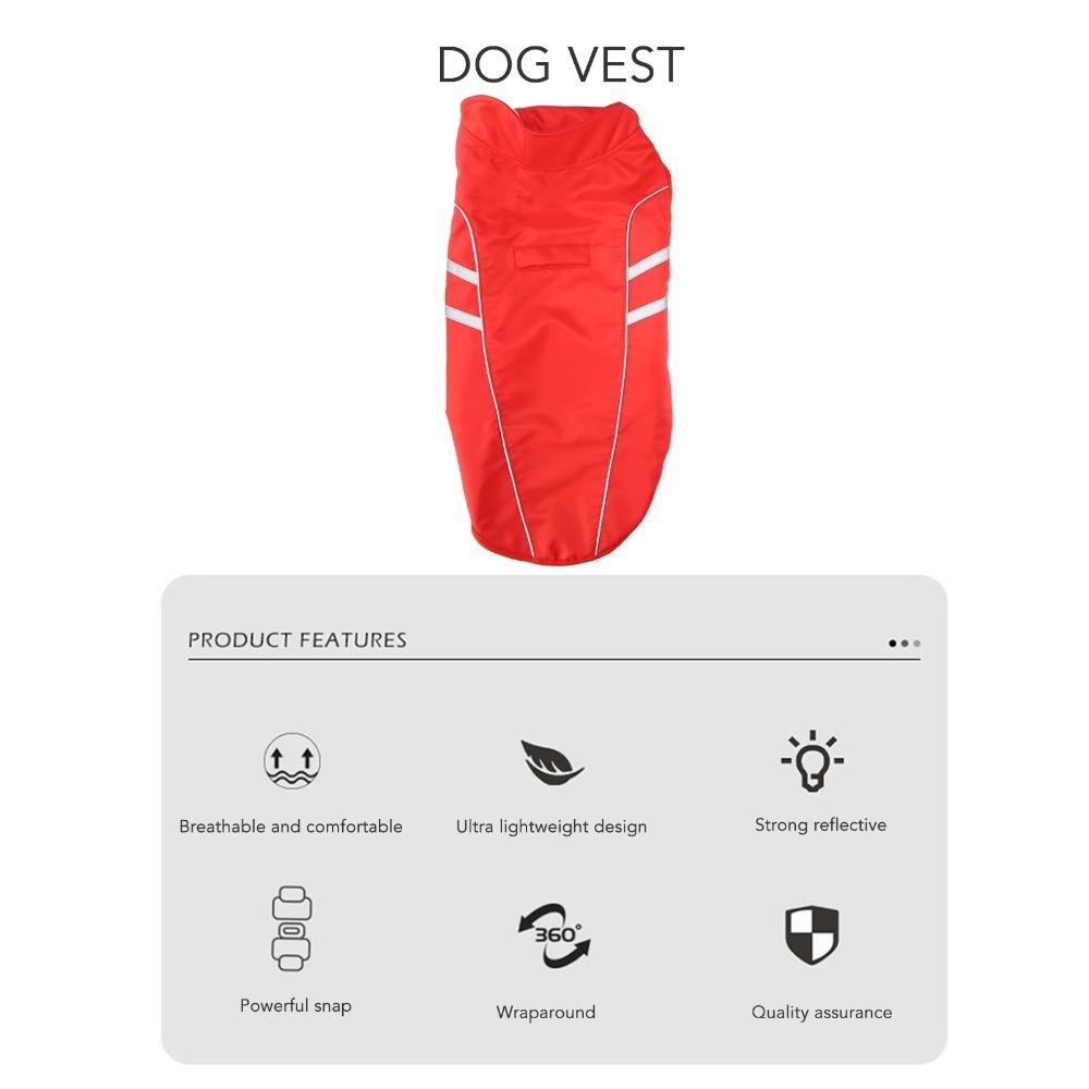 Waterproof Pet Jacket Windproof Pet Vest Breathable Dog Windbreaker Daily Walking