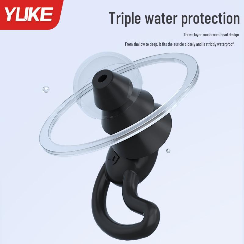 Waterproof Silicone Spiral Earplugs & Soft Nose Clip Set