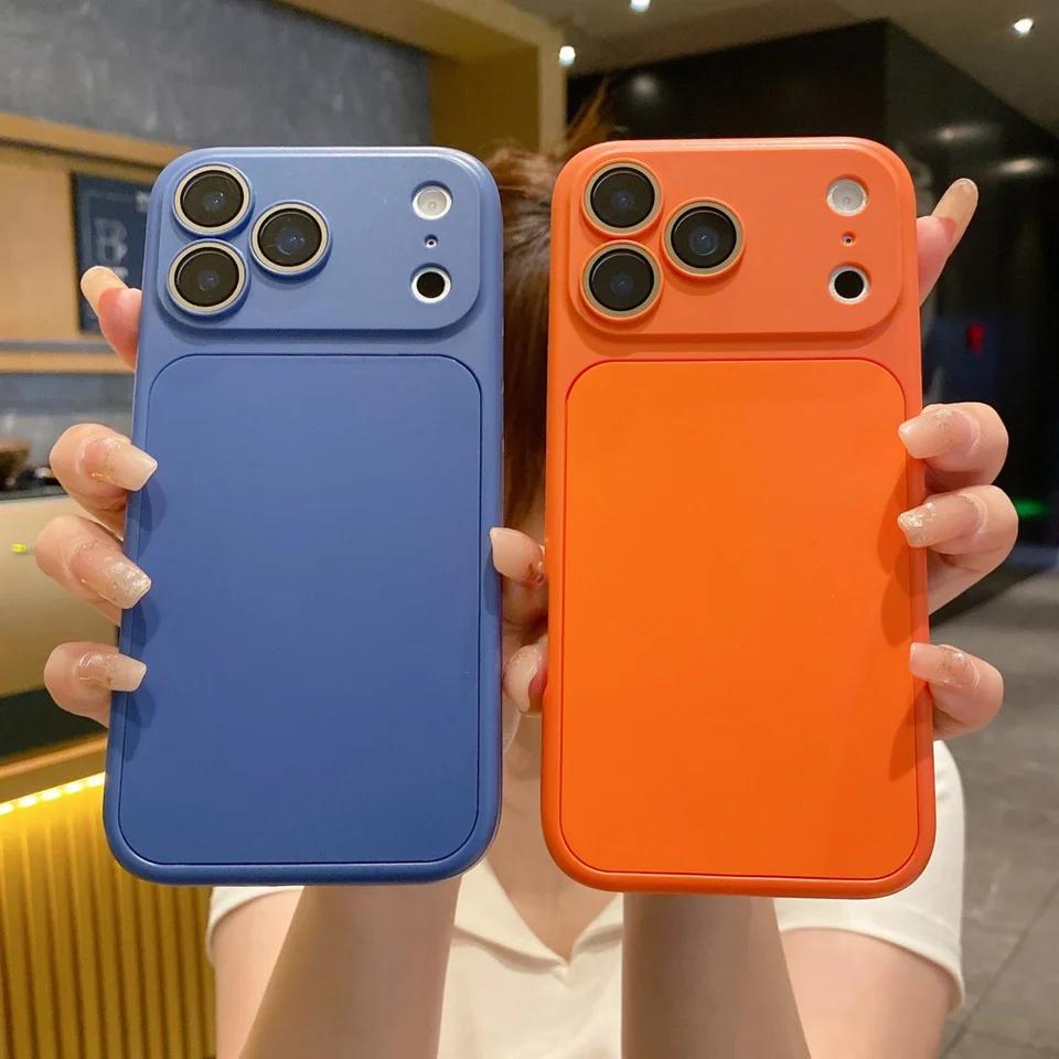 Luxury Large Window Instantly Change Into 17 Phone Case for iPhone 17 Air 16 Plus 15 14 13 12 Pro Max Shockproof Bumper Cover
