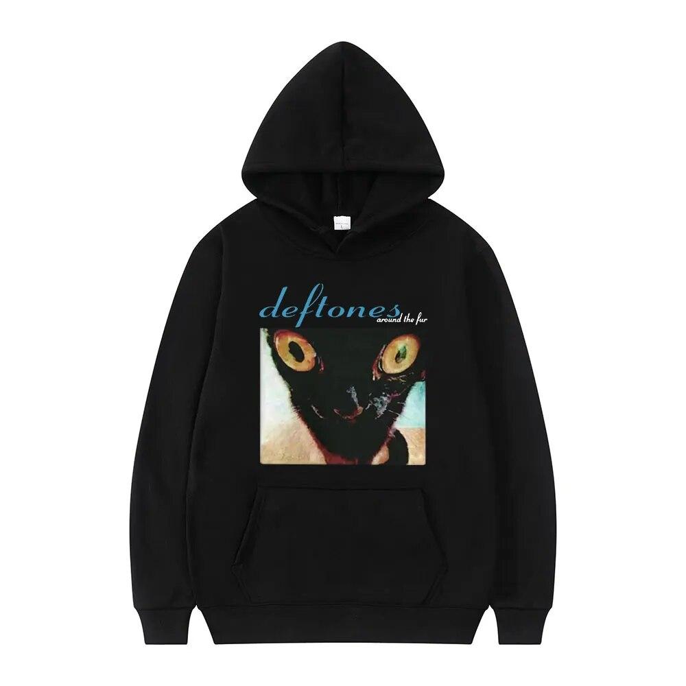 Mote Punk Metal Rock Band Deftones Hettegenser Blomster Burst Print Sweatshirt Unisex kvinner Vintage Casual Pullover Streetwear Par
