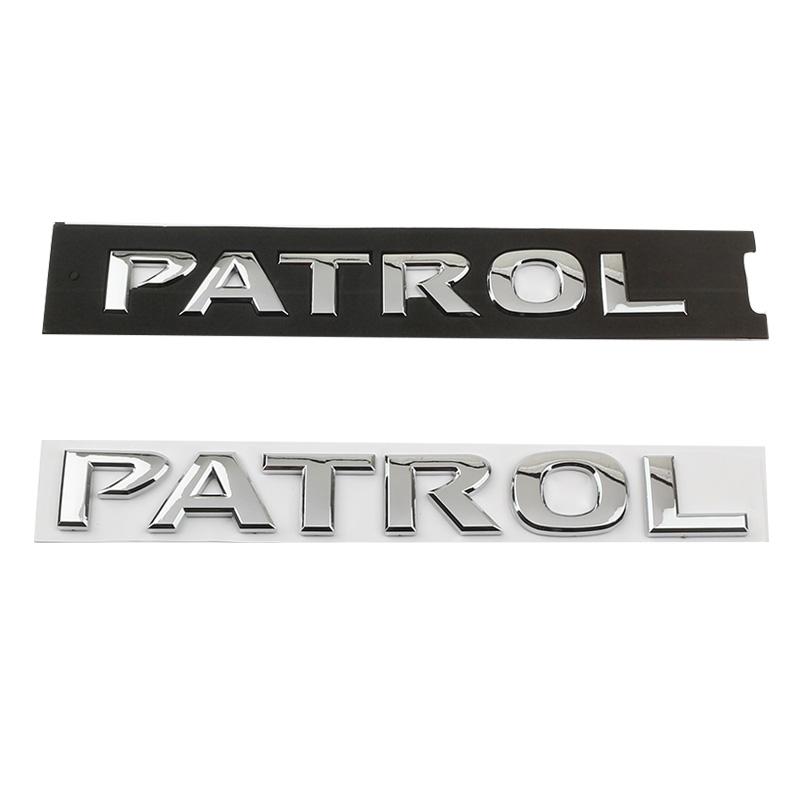 CHUQAZ1 Car 3D ABS Rear Trunk Letters Words Logo Badge Emblem Decals Sticker For Nissan Patrol Y60 Y61 Y62 Y63 Y64 Styling Accessories