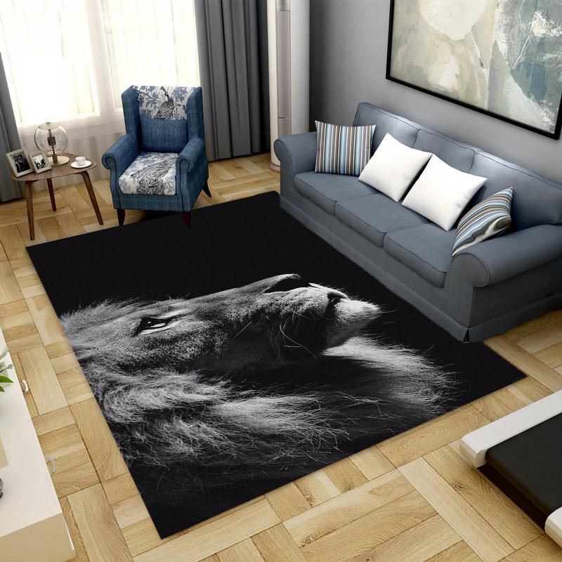 Tiger Leopard Carpet Living Room Bedroom Study Non-slip Carpet Rectangular Carpet Large Carpet Upholstered Carpet