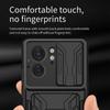 For Motorola Edge 40 5G Card Holder PC+TPU Phone Case Slide Lens Protection Kickstand Cover