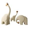 Family of Three Elephants Ceramic Ornament for Living Room Decoration
