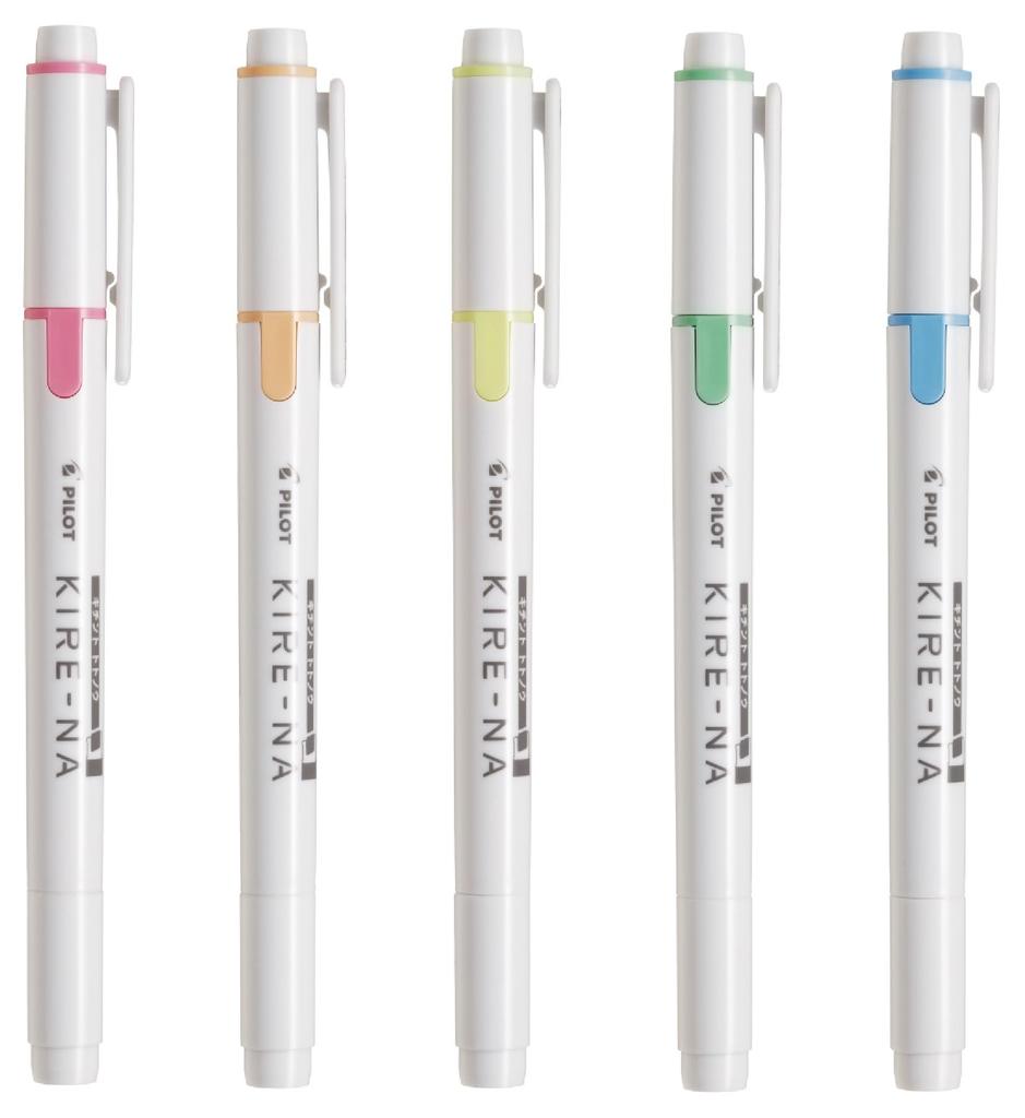 PILOT Kirena 5C 01 Basic Highlighter Set of 5 Marker, (SKIW15C1)