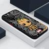 Phone Case for iPhone XR 15 Pro 11 Pro XS X SE 13 14 Pro Max 12 Mini 8 Plus 7 Luxury Back Cartoon Marvel Spiderman Groot Cover