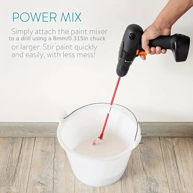 1Pc Hexagon Shaft Plaster Paint Mixer Mixing Paddle Rod For Electric Drill Construction Agitator Putty Cement Grouting Tool