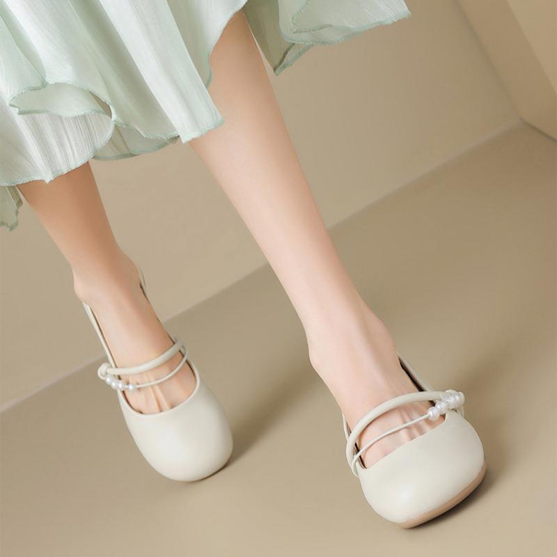 Søte Retro Mary Jane Sko Grunne Sko Franske Dame Sko Temperament Allsidige Små Lærsko