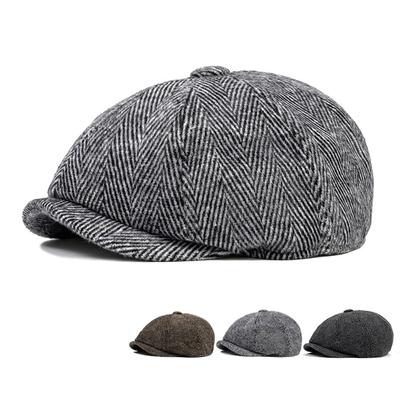 Baret Pánská podzimní zimní kšiltovka retro kšiltovka britské noviny chlapecká osmihranná kšiltovka dámská kšiltovka