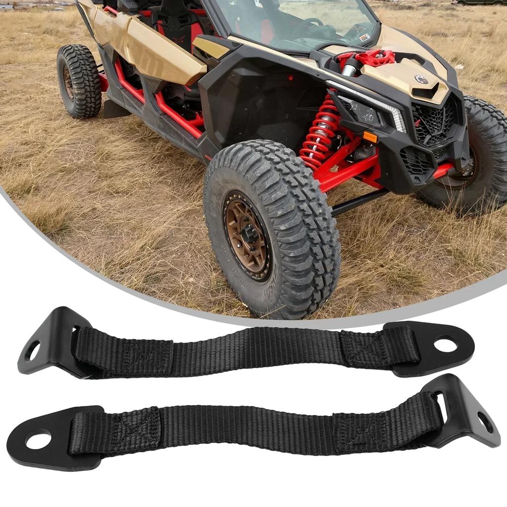 2Pcs Car Door Limiting Straps Belt For CAN AM MAVERICK X3 2017 - 2024 Auto Gate Limited Wire Belt Adjustable Black