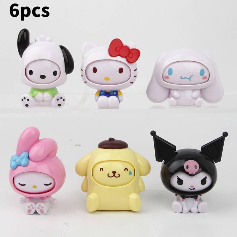Cute And Collectible Sanrio Character Family Transforming Face Kuromi And My Melody Toy Figures Blind Box Set