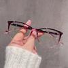 European American Stylish Glasses for Women Big Size Blue Light Blocking Glasses for Men Cat Eye Shape Decorative Glass