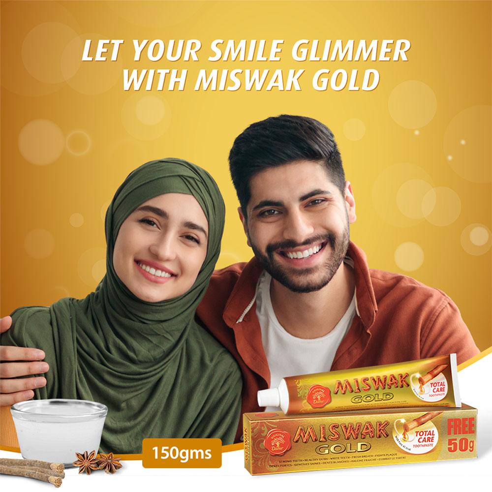 Miswak Gold Toothpaste +  1 Brush FREE
