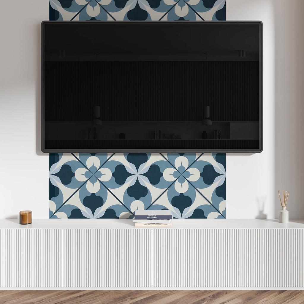 Dekor Ścienny Panel Pcv Ze Wzorem Do Pokoju 120X60 Cm Abstrakcyjny Wzór Geometryczny