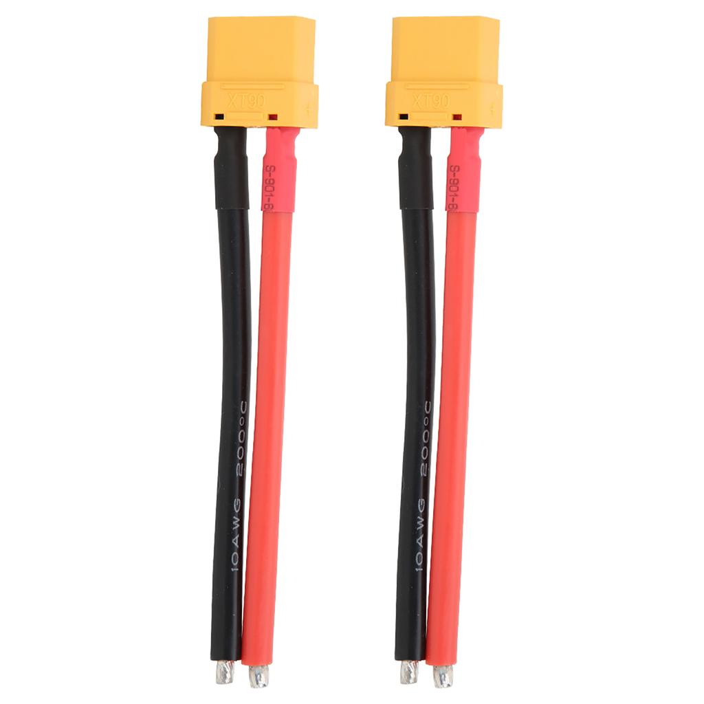 XT90 Plug Male Connector with 12AWG 110mm Silicon Wire Accessories for RC   Model Battery(Black red )