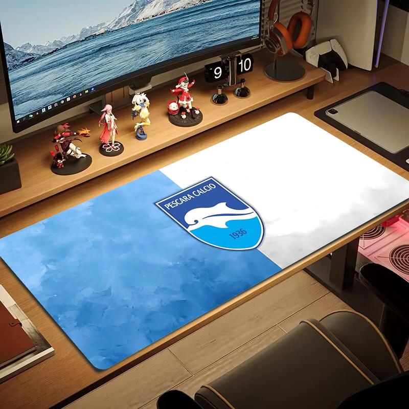 Pescara Calcio Color Mouse Pad Large Gaming Table Cushion Non-slip Laptop Tablet Big Mousepad XXL Mat Mini PC Playmat With Lock edge