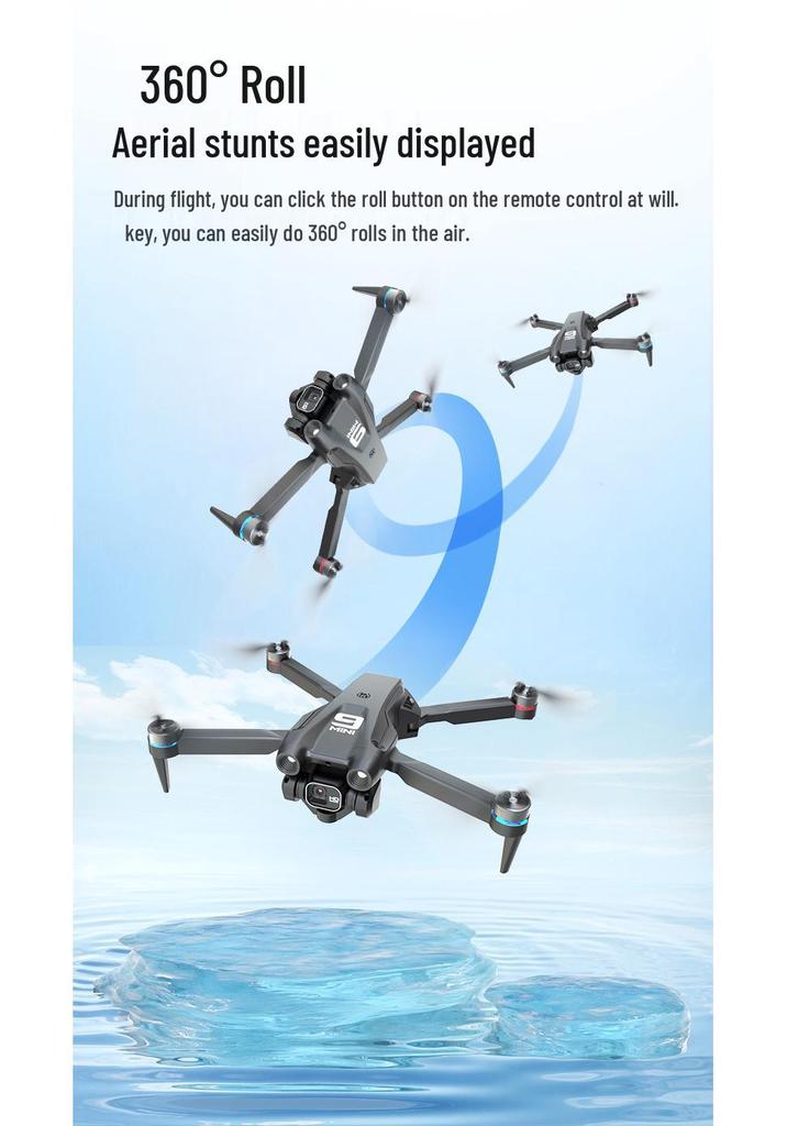 New K9 Foldable Drone: HD Aerial Photography, Optical Flow Positioning, Remote Control with Screen, Long Battery Life.