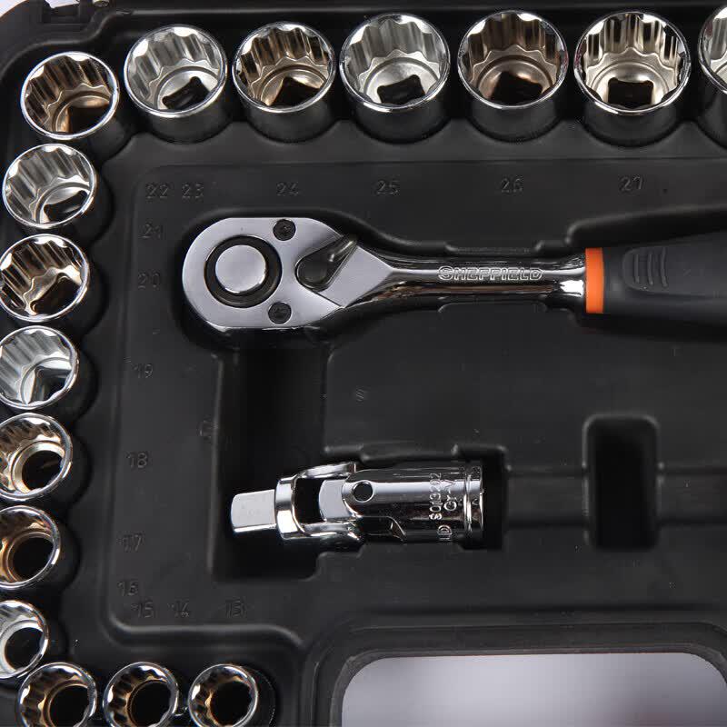 SHEFFIELD 26-Piece 1/2" Drive Metric 12-Point Socket Set