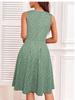 Floral Keyhole Neck Beach Dress with Hidden Zipper