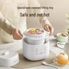 BEAR 0.8L White Ceramic Electric Slow Cooker CN Plug (adapter Included)