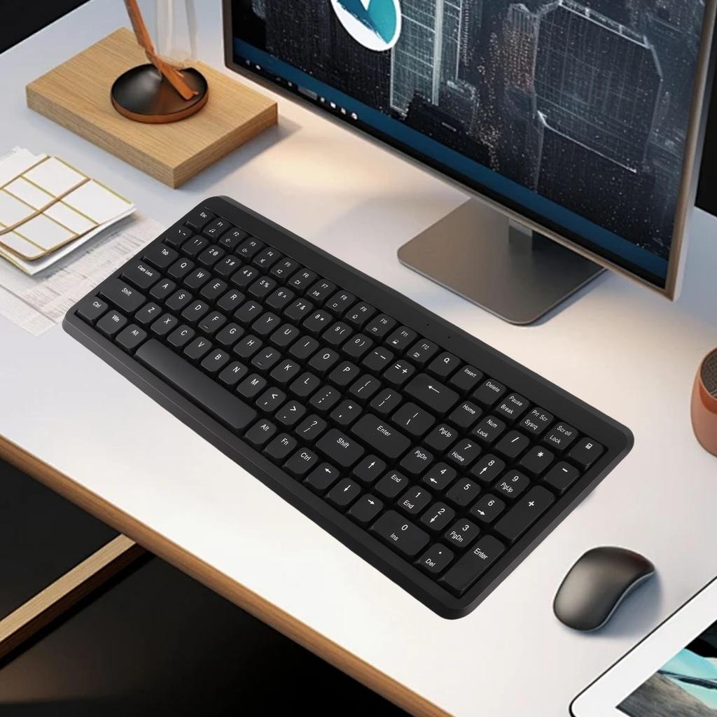 2.4G Wireless Keyboard 105 Key Full Size Keyboard with Numeric Keypad Silent Scissor   Keys for Computer Desktop PC Laptop