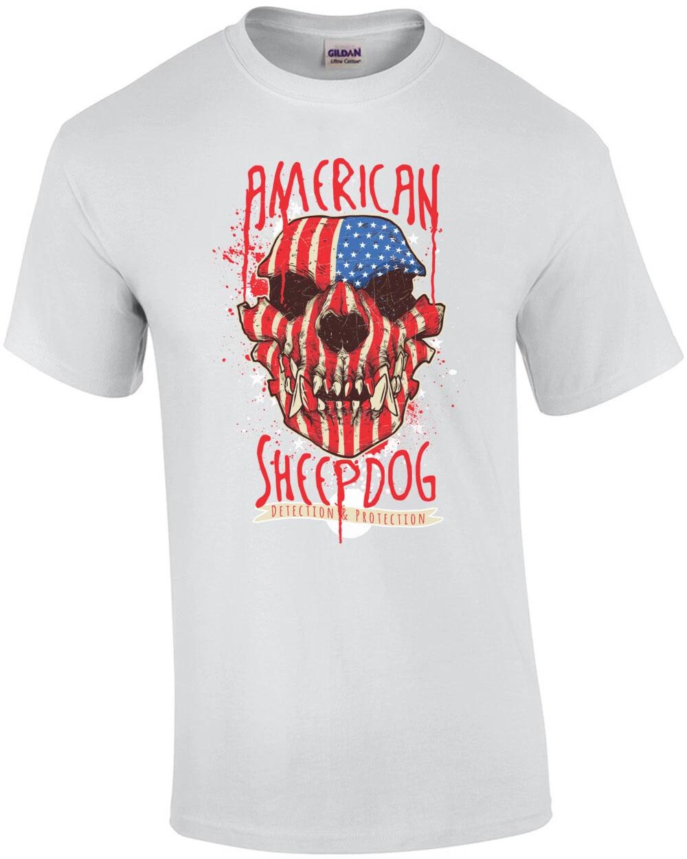 

American Sheep Dog Patriotic Gothic T-Shirt XL